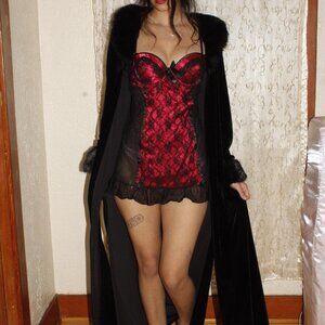 vintage velvet robe